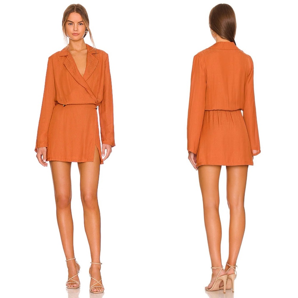 Free People Simone Dress Long Sleeves Women’s size Small in Cinnamon